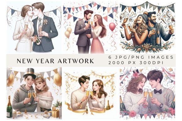 Celebrate in Style: New Year Artwork Backgrounds for Every Project