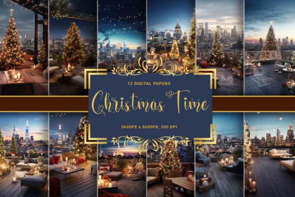 Cityscape Christmas Backgrounds: Elevate Your Holiday Projects