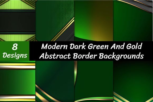 Dark Green and Gold Abstract Backgrounds: Elevate Your Design