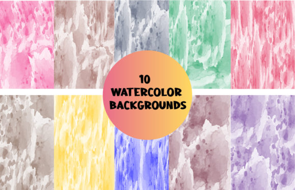 Elevate Your Designs: The Versatile Beauty of 10 Watercolor Backgrounds