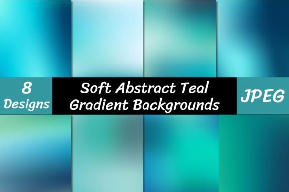 Elevate Your Designs with Soft Abstract Teal Gradient Backgrounds
