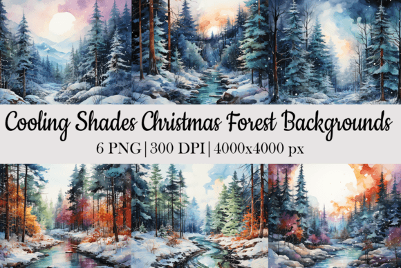 Enchanting Christmas Forest Backgrounds for Your Holiday Designs