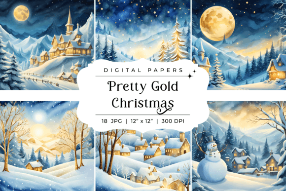 Golden Elegance: Using Pretty Gold Christmas Backgrounds