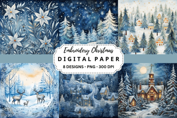 Stitch Your Way to Holiday Magic with Embroidery Christmas Backgrounds
