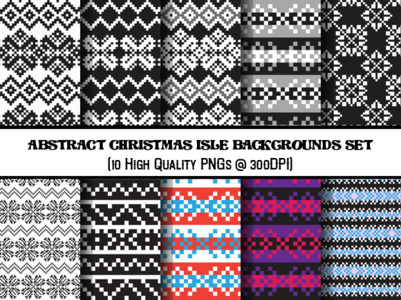 Unleashing Creativity with Abstract Christmas Isle Backgrounds Set