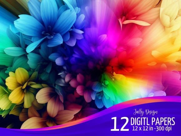 Unleashing Vibrancy: Creative Uses for Rainbow Flowers Explosion Backgrounds