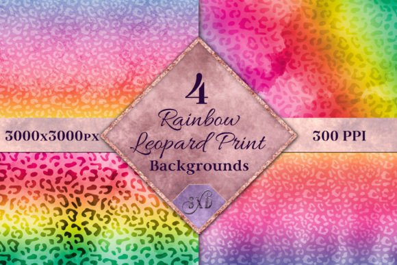 Unleashing Vibrant Style with Rainbow Leopard Print Backgrounds